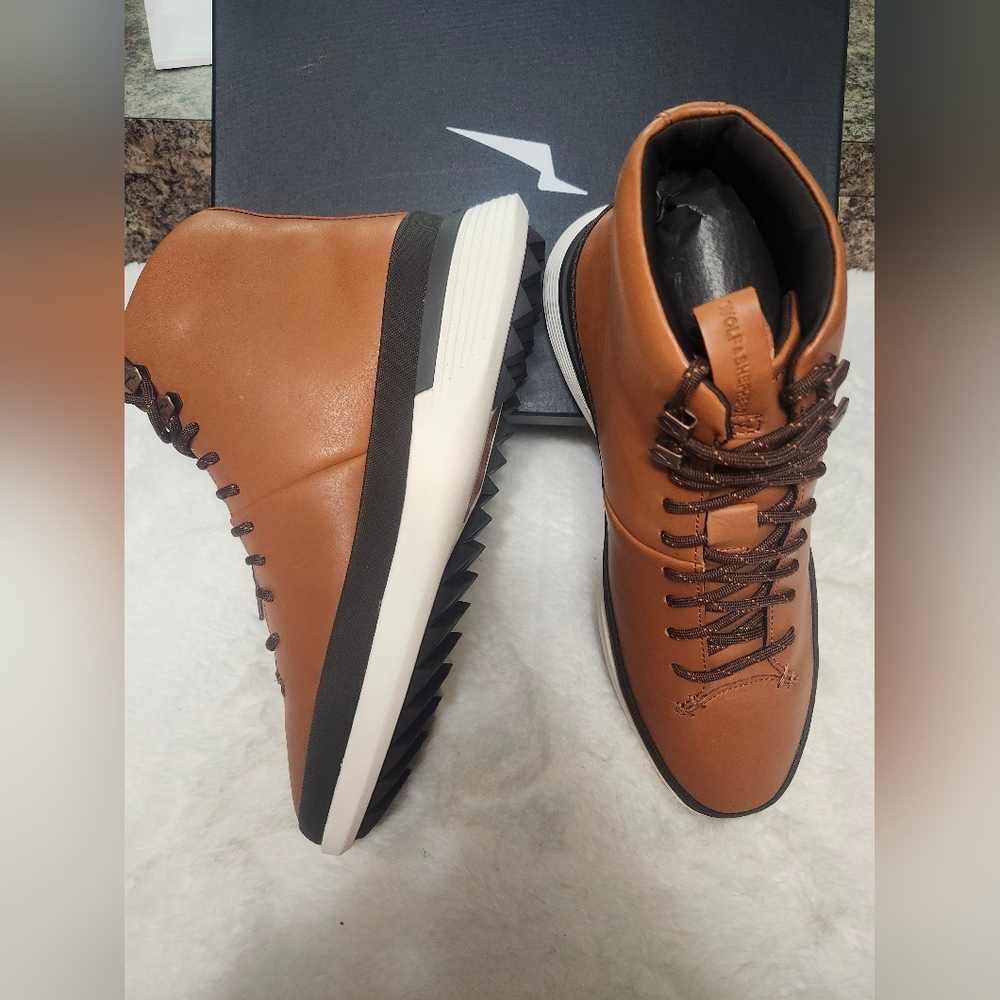 Crossover Hiker Honey Brown Leather High-Top Boots